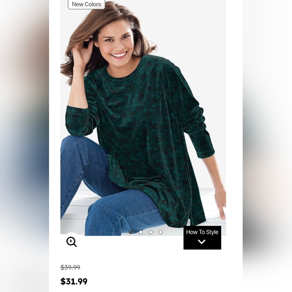 Woman Within Forest and Ebony Long Sleeve Blouse
